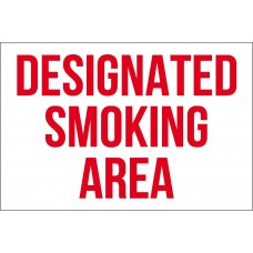Designated Smoking Area Sign Designated Smoking Area Sign